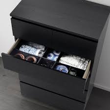 From tall, skinny towers with multiple drawers, to shorter styles with only two or four drawers, these chests also offer a flat space on top for knickknacks or accessories. Malm 6 Drawer Chest Black Brown 31 1 2x48 3 8 Ikea