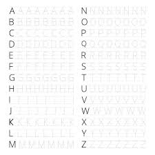 Kids can practice their handwriting skills by tracing all of the capital letters in the english alphabet. Alphabet Tracing Worksheet For Kids 5217164 Vector Art At Vecteezy