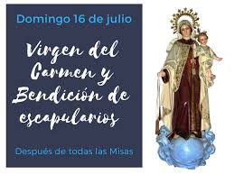 Para tratar de aliviar esta problemática, el. Celebracion De La Virgen Del Carmen Y Bendicion De Escapularios Parroquia San Josemaria