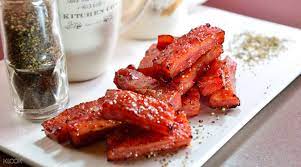 Bakkwa is made with a meat preservation and preparation technique originating from china. Kudapan Kuai Che Kering Atau Dendeng Babi Renyah Pengambilan Bandara Taiwan