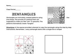 Step 1 step 2 step 3 step 4. Zentangle Practice Worksheets Teaching Resources Tpt