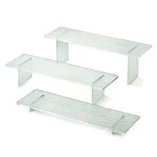 Tablecraft Arl3 3 Piece Riser Set W Straight Legs Acrylic Tablecraft Food Displays Acrylic Display Stands