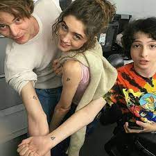 Charlie kept their romance out of the spotlight before going public because they didn't really know what the relationship was in its early days and they didn't want to mess up. Matching Tattos For You And Bae And Bae S Brother Charlie Heaton Natalia Dyer Finn Wolfhard Stranger Things Actors Stranger Things Stranger Things Funny