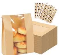 100 Pcs Large Kraft Paper Bread Bags, Paper Bakery Sourdough Bread Bag With  Window And Tie For Baked Homemade Food Cookie Packaging Storage, Brown ...