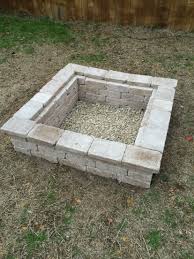 Our Backyard Firepit 1 Dig A Square Hole Six Inches Deep 2 Fill Flat Layer Of Landscape Grav In Ground Fire Pit Square Fire Pit Backyard Firepit Designs