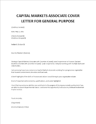 Wow your future employer with this simple cover letter example format. Capital Markets Associate Cover Letter