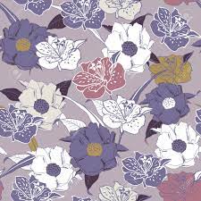 Purple flower frame with ornaments. Summer Blooming Outline Flowers Seamless Pattern On Trendy Soft Royalty Free Cliparts Vectors And Stock Illustration Image 93263533