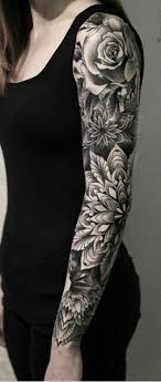 Floral Sleeve Dovmeli Kadin Dovme Karizmatik Dovmeler
