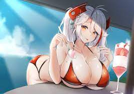Yak, big boobs, white hair, Azur Lane, anime, anime girls, bikini, huge  breasts | 4093x2894 Wallpaper - wallhaven.cc