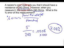 Absolute deviation variance how and when to use these measures. Calculating Percent Error Youtube