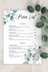 Business Price List Printable Price List Template Printable Etsy In 2021 Price List Template Price List Design Etsy Printables
