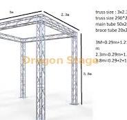 Custom Aluminum Booth Exhibition Truss 3x2.3x3.8m from China ...