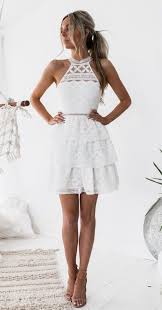 White Lace Semi Formal Dress For Homecoming Vintage A Line Tiered Short Prom Party Dress For Formal Dresses For Teens Cute Short Prom Dresses Short Prom Dress