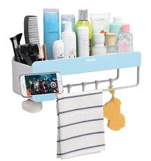 Proudly made in the usa from leading brand knape and vogt. Adhesive Bathroom Shelf Storage Organizer Wall Mount No Drilling Shower Shelf Kitchen Storage Basket Rack Shelves Shower Caddy Blue Usa210 Buy Online At Best Price In Uae Amazon Ae
