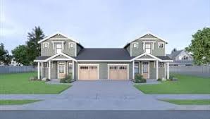 Timber wraps around the entry and garage to. Duplex House Plans From Better Homes And Gardens