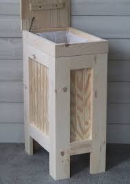 The tin can smoker was born !! Trash Can Cabinet Wood Trash Bin Kitchen Trash Bin Etsy Wooden Trash Can Holder Wood Trash Can Holder Wooden Trash Can