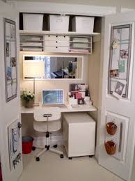 We don't have a spare room for me to have a i started with an all white closet. Carve Out A Tiny Office Space Home Office Design Craft Room Office Home