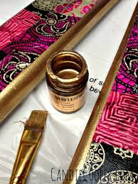 It features a stunning classic gold look for lots of shimmer and shine. How To Decoupage With Gold Leaf Paint Tutorial Candie Cooper