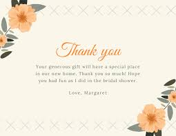 Dear cara, i am incredibly grateful for your hard work in planning and hosting my bridal shower. Free Custom Printable Bridal Shower Thank You Card Templates Canva