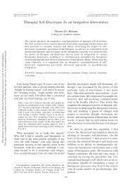 Writing the proposal, annotated bibliography, and research argument on overfishing in the pacific ocean has been an exciting and challenging process. Pdf Therapist Self Disclosure As An Integrative Intervention