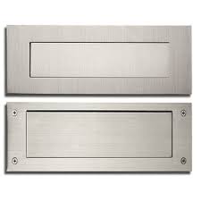 Mail receptacles can also be purchased as accessories. Stainless Steel Modern Contemporary Door Mail Slot 13 In X 4 In Front And Rear Plates Included Contemporary Doors Mail Slot Modern Mailbox