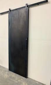 industrial metal sliding barn door steel modern custom etsy industrial barn door metal door metal doors exterior