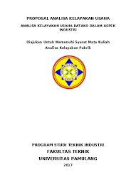 Ihsan amrullah nim 200903114 2. Proposal Analisa Kelayakan Usaha Analisa