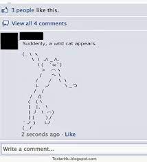 Suddenly A Wild Cat Appears Text Art Cool Ascii Text Art 4 U