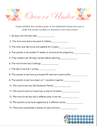 Baby shower decorating ideas don't have to be complicated. Free Printable Over Or Under Baby Shower Game