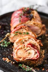 In a bowl, combine the paprika, chili powder, cinnamon, and salt and pepper to taste. Apple Bacon Wrapped Pork Tenderloin Paleo Whole30 Keto What Great Grandma Ate