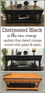 Black And Wood Coffee Table Set Distressed Coffee Table In Black And Tan Distressed Coffee Table Black Painted Furniture Painted Coffee Tables