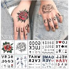 8pcs Pack Temporary Henna Tattoos Hand Rose Tattoo Sticker Flower Words Tattoo Mandala Black Waterproof Fake Tatoo Decal Finger Temporary Tattoos Aliexpress 108 wording tattoo on hand. 8pcs pack temporary henna tattoos hand rose tattoo sticker flower words tattoo mandala black waterproof fake tatoo decal finger