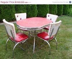 These vintage style tables are a great choice to use as kitchen or dining tables, all available at the best prices you will find on the internet. Vintage 1950 S Kitchen Table Chairs Vintage Kitchen Table Retro Kitchen Tables Kitchen Table Settings