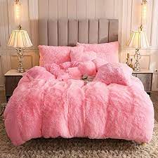 Use them in commercial designs under lifetime, perpetual & worldwide rights. Amazon Com Uhamho Faux Fur Velvet Fluffy Bedding Duvet Cover Set Down Comforter Quilt Cover With Pillow Shams Ultra Soft Warm And Durable Pink Queen Home Kitchen