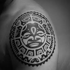 The black ink pops up these symbols and makes it look breathtaking. 150 Tribal Aztec Tattoos For Men Ultimate Guide 2021