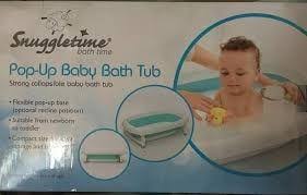 The tub's deep ergonomic design holds baby better for bathing, with a mesh sling and padded headrest to provide extra comfort and support to cradle newborns. The Baby Affair Snuggletime Pop Up Baby Tub 45 Facebook