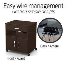 Ameriwood home landry microwave cart, brown oak South Shore Furniture Axess Microwave Cart On Wheels Chocolate 10014 Rona