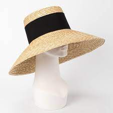 Straw Hat With Flat Roof And Large Eaves Basin Beach Hat Etsy In 2021 Beach Hat Straw Hat Sun Hats For Women