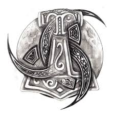 The thor's hammer or hammer of thor is an ancient norse symbol. Thors Hammer And Celtic Tribal By Zaphrozz On Deviantart Celtic Dragon Tattoos Norse Tattoo Mythology Tattoos