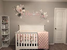Nursery Wall Art Paper Flower Art For Nursery Nursery Paper Flower Art Paper Butterflies Nursery Decor Girl Nursery Room Baby Room Design Baby Girl Room