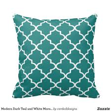 Shop wayfair for the best dark teal decor. Modern Dark Teal And White Moroccan Quatrefoil Throw Pillow Zazzle Com Throw Pillows Quatrefoil Pillow Patterned Throw Pillows