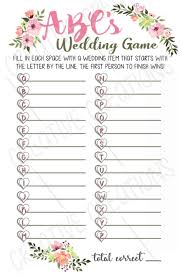 Bridal Shower Game Abc S Bridal Shower Game Printable Etsy Engagement Party Games Printables Wedding Games Engagement Party Games