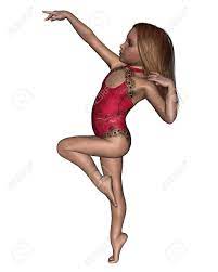 Young Girl Dancing Or Performing Gymnastics, 3d Digitally Rendered  Illustration Фотография, картинки, изображения и сток-фотография без  роялти. Image 12049761