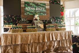 Enough about the decorations sergeant, what about the army theme party tableware? Kara S Party Ideas Military Army Birthday Party Kara S Party Ideas
