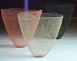 Ultima Vessels Knitted Natural Fibers Resin Gertrud Hals Fiber Artist Sculptor Textile Fiber Art Weaving Art Textile Sculpture