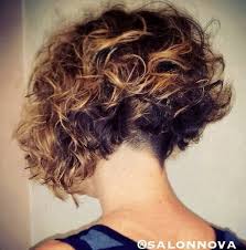 Did you know that bobs were angled way back in the '20s? Undercut Short Curly Stacked Bob Novocom Top