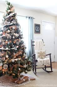My entire tree is decorated with handmade ornaments which i made and fresh winterberries that i picked, except for the burlap merry christmas all the rustic farmhouse christmas decorations evoke such a wonderful feeling of warmth and coziness. Neutral Rustic Glam Christmas Tree Love Of Family Home