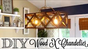 And rustic ceiling light are an excellent way to add character and personality to your house. Diy Wooden X Chandelier The Look For Less Collab Youtube