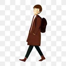 Autumn Walking Man Character Illustration Man Clipart Cartoon Hand Painted Png Transparent Clipart Image And Psd File For Free Download Ilustrasi Karakter Orang Animasi Orang