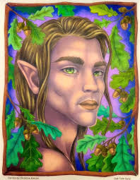 Fantasy tree . Created in pen watercolour acrylic ink and Brusho